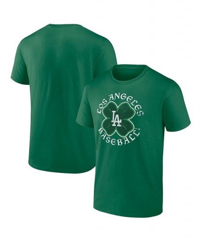 Men's Branded Kelly Green Los Angeles Dodgers Celtic Clover T-shirt $20.79 T-Shirts