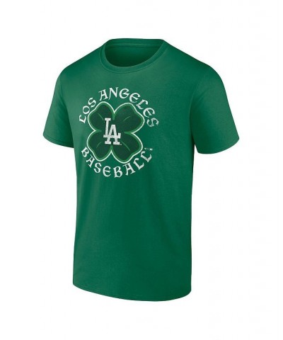 Men's Branded Kelly Green Los Angeles Dodgers Celtic Clover T-shirt $20.79 T-Shirts