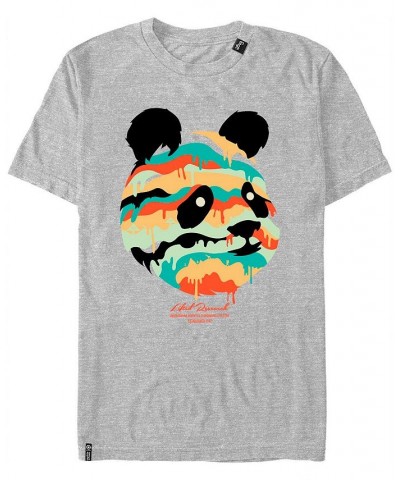 Men's LRG Panda Dripper Short Sleeve T-shirt Gray $17.84 T-Shirts