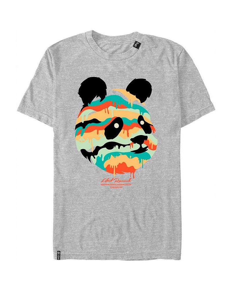 Men's LRG Panda Dripper Short Sleeve T-shirt Gray $17.84 T-Shirts