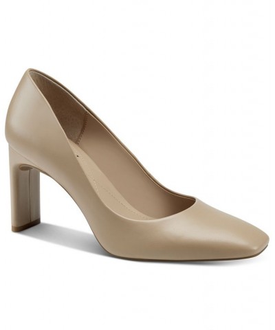 Step N' Flex Women's Tarah Square-Toe Pumps Tan/Beige $40.55 Shoes