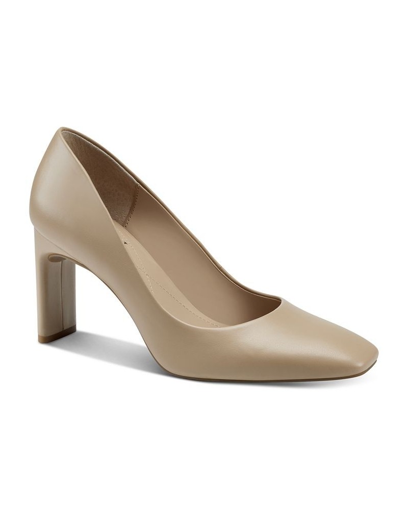 Step N' Flex Women's Tarah Square-Toe Pumps Tan/Beige $40.55 Shoes