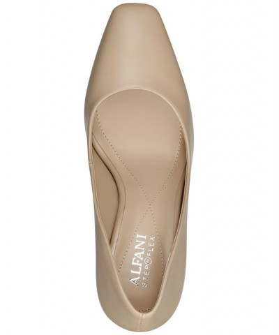 Step N' Flex Women's Tarah Square-Toe Pumps Tan/Beige $40.55 Shoes