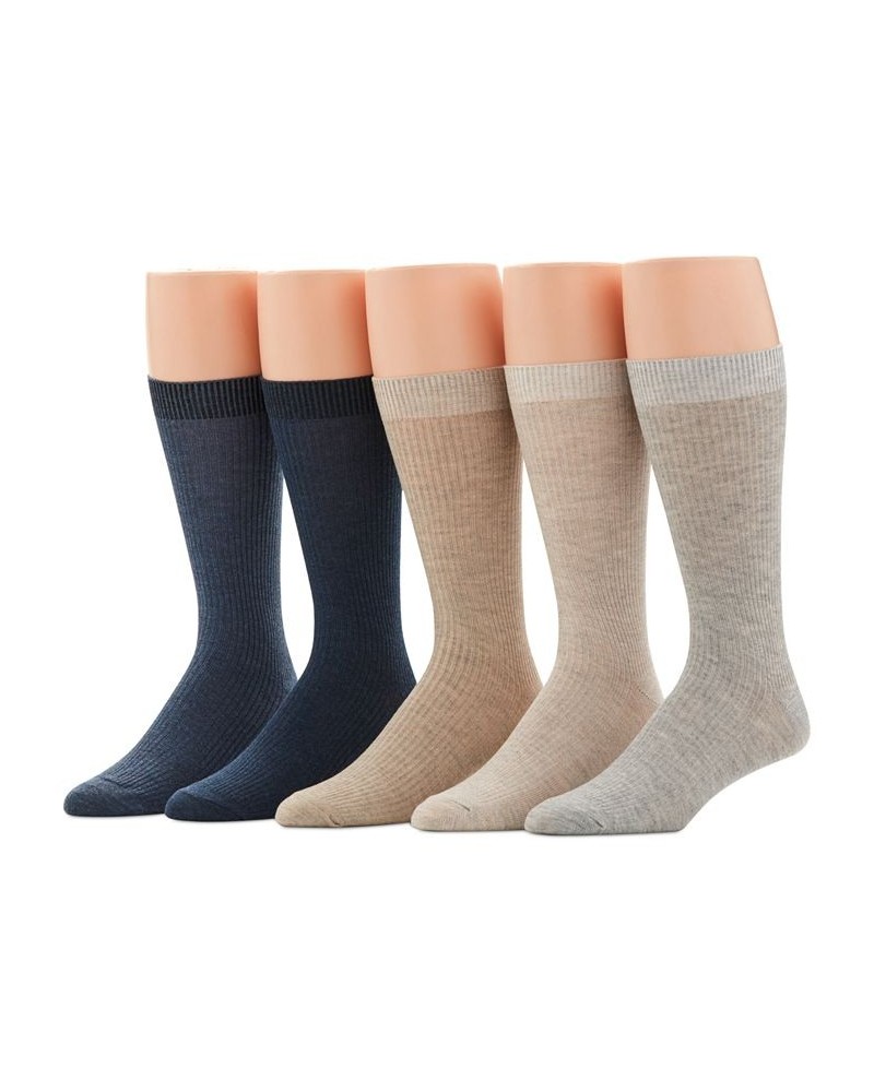 Men's 5-Pk. Ribbed Crew Socks Tan/Beige $9.97 Socks