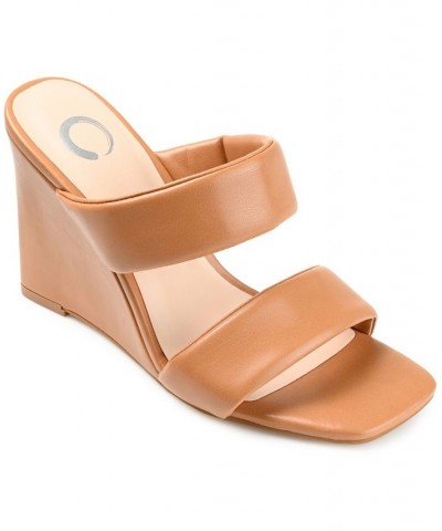 Women's Kailee Wedge Sandals Tan/Beige $51.29 Shoes