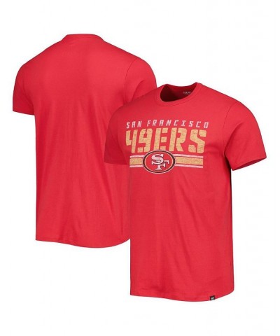 Men's Scarlet San Francisco 49Ers Team Stripe T-shirt $19.74 T-Shirts