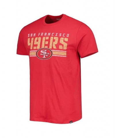 Men's Scarlet San Francisco 49Ers Team Stripe T-shirt $19.74 T-Shirts