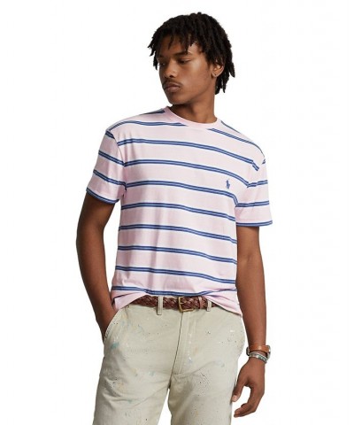 Men's Classic-Fit Striped Jersey T-Shirt Pink $28.50 T-Shirts