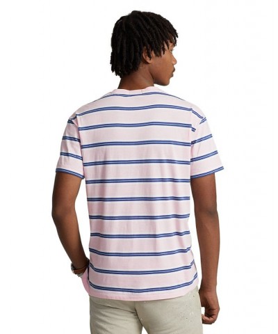 Men's Classic-Fit Striped Jersey T-Shirt Pink $28.50 T-Shirts