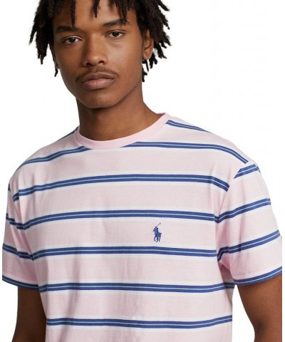 Men's Classic-Fit Striped Jersey T-Shirt Pink $28.50 T-Shirts