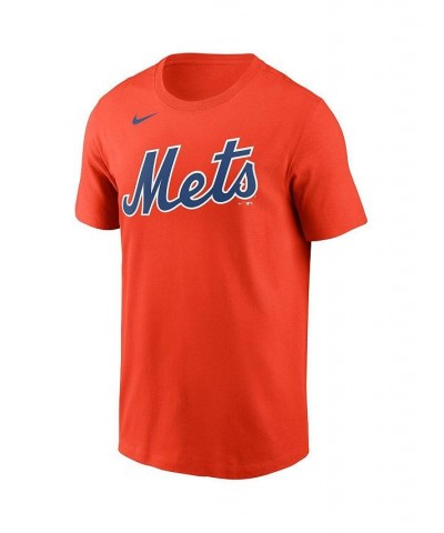 Men's Francisco Lindor Orange New York Mets Name and Number T-shirt $21.00 T-Shirts