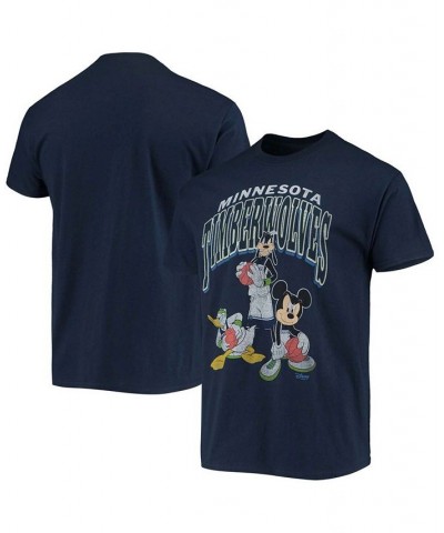 Men's Navy Minnesota Timberwolves Disney Mickey Squad T-shirt $18.00 T-Shirts