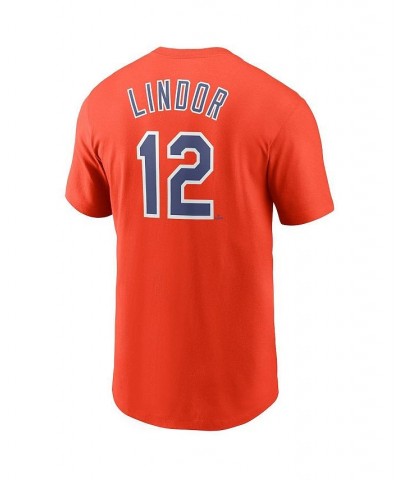 Men's Francisco Lindor Orange New York Mets Name and Number T-shirt $21.00 T-Shirts