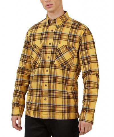 Men's Brushed Ivy Check Shirt Yellow $62.10 Shirts