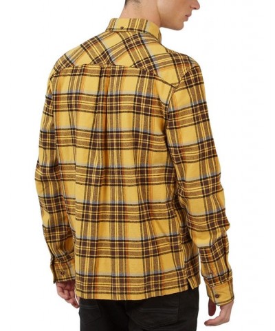 Men's Brushed Ivy Check Shirt Yellow $62.10 Shirts