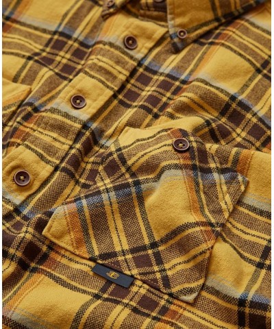 Men's Brushed Ivy Check Shirt Yellow $62.10 Shirts