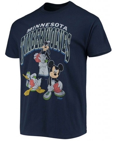 Men's Navy Minnesota Timberwolves Disney Mickey Squad T-shirt $18.00 T-Shirts