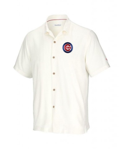 Men's White Chicago Cubs Go Big or Go Home Camp Button-Up Shirt $62.70 Shirts