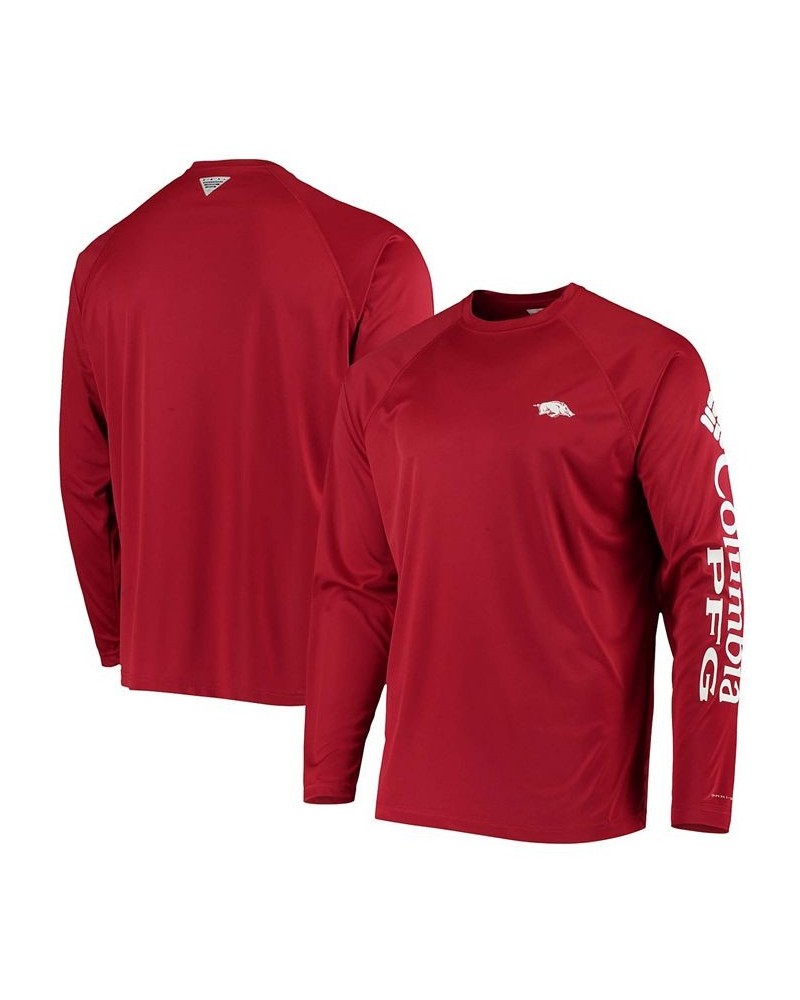 Men's Pfg Cardinal Arkansas Razorbacks Terminal Tackle Omni-Shade Long Sleeve T-shirt $20.00 T-Shirts