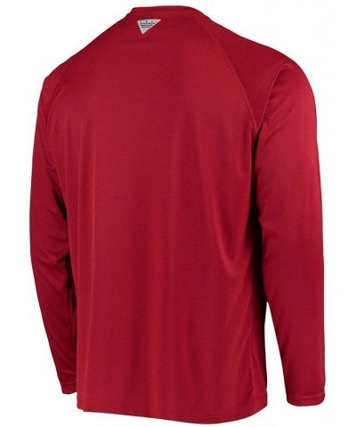 Men's Pfg Cardinal Arkansas Razorbacks Terminal Tackle Omni-Shade Long Sleeve T-shirt $20.00 T-Shirts