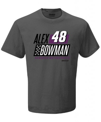 Men's Charcoal Alex Bowman 1-Spot Graphic T-shirt $20.64 T-Shirts