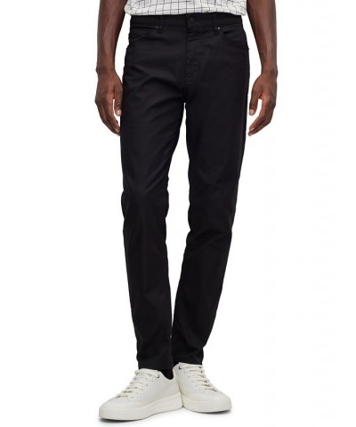 BOSS Men's Tapered-Fit Regular-Rise Stretch Canvas Jeans Black $89.44 Jeans