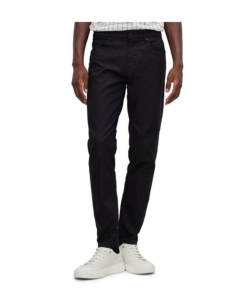 BOSS Men's Tapered-Fit Regular-Rise Stretch Canvas Jeans Black $89.44 Jeans