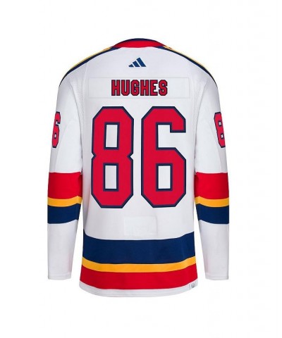 Men's Jack Hughes White New Jersey Devils Reverse Retro 2.0 Authentic Player Jersey $58.90 Jersey