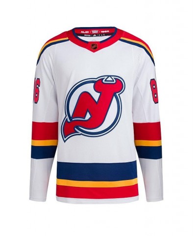 Men's Jack Hughes White New Jersey Devils Reverse Retro 2.0 Authentic Player Jersey $58.90 Jersey