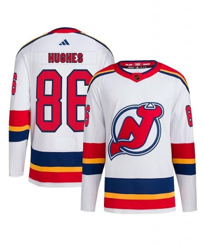 Men's Jack Hughes White New Jersey Devils Reverse Retro 2.0 Authentic Player Jersey $58.90 Jersey