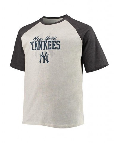 Men's Gerrit Cole Oatmeal, Heathered Charcoal New York Yankees Big and Tall Name and Number Raglan T-shirt $21.00 T-Shirts