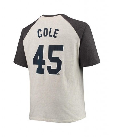 Men's Gerrit Cole Oatmeal, Heathered Charcoal New York Yankees Big and Tall Name and Number Raglan T-shirt $21.00 T-Shirts