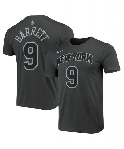 Men's RJ Barrett Gray New York Knicks Icon Performance T-shirt $20.15 T-Shirts