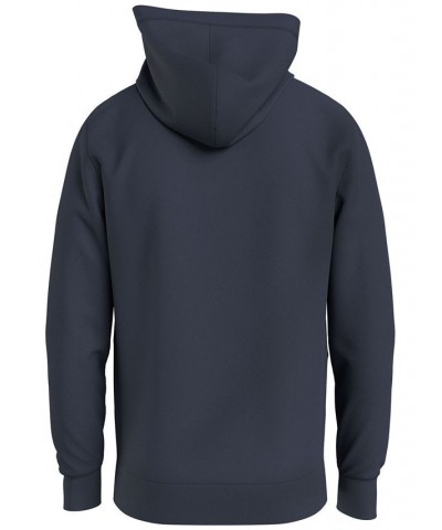 Men's Regular Fit Tartan Logo Hooded Sweatshirt Blue $44.62 Sweatshirt