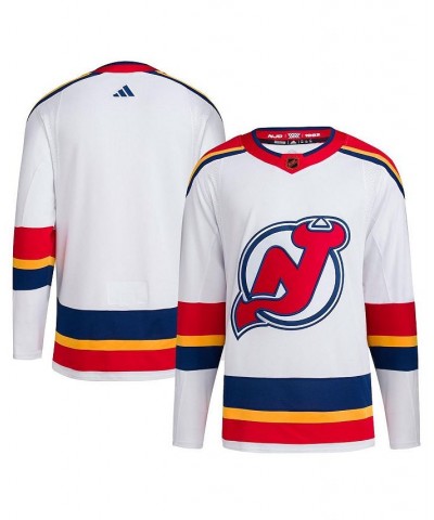 Men's White New Jersey Devils Reverse Retro 2.0 Authentic Blank Jersey $45.60 Jersey