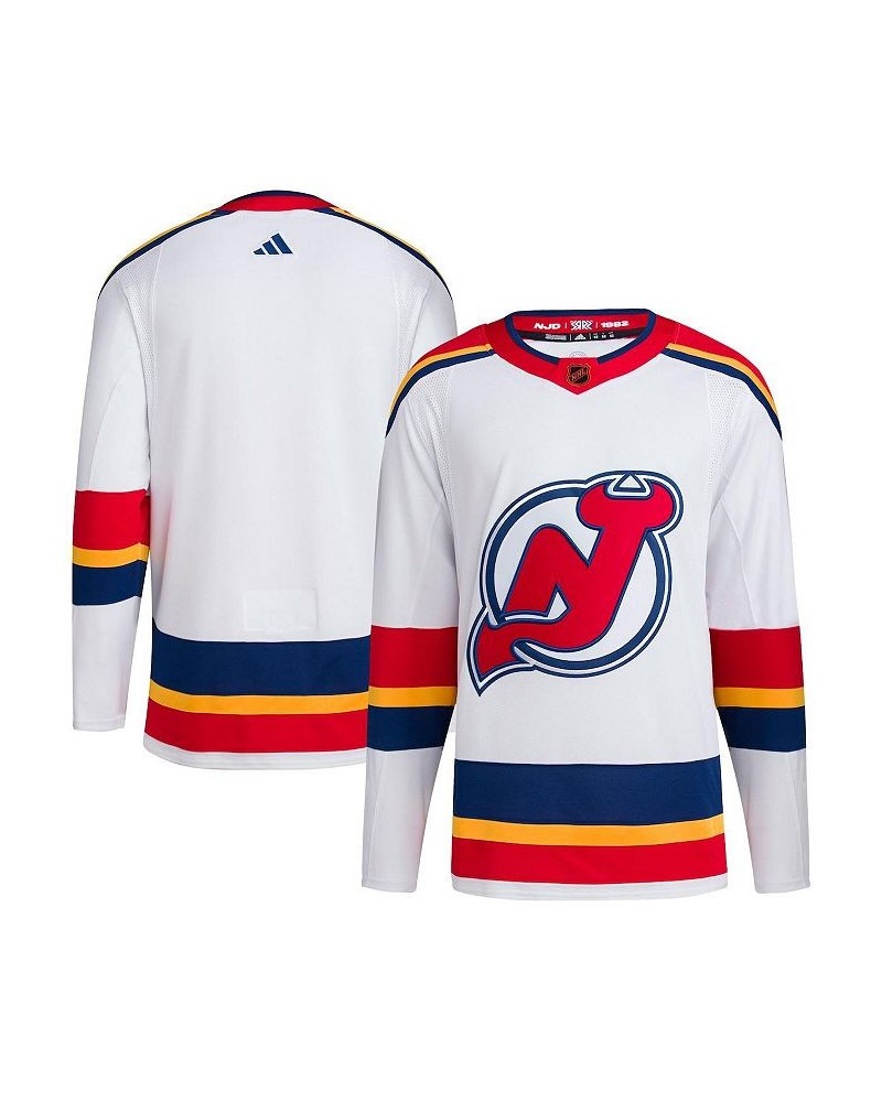 Men's White New Jersey Devils Reverse Retro 2.0 Authentic Blank Jersey $45.60 Jersey