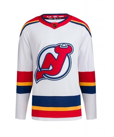 Men's White New Jersey Devils Reverse Retro 2.0 Authentic Blank Jersey $45.60 Jersey