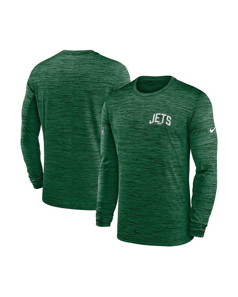 Men's Green New York Jets Velocity Athletic Stack Performance Long Sleeve T-shirt $24.07 T-Shirts