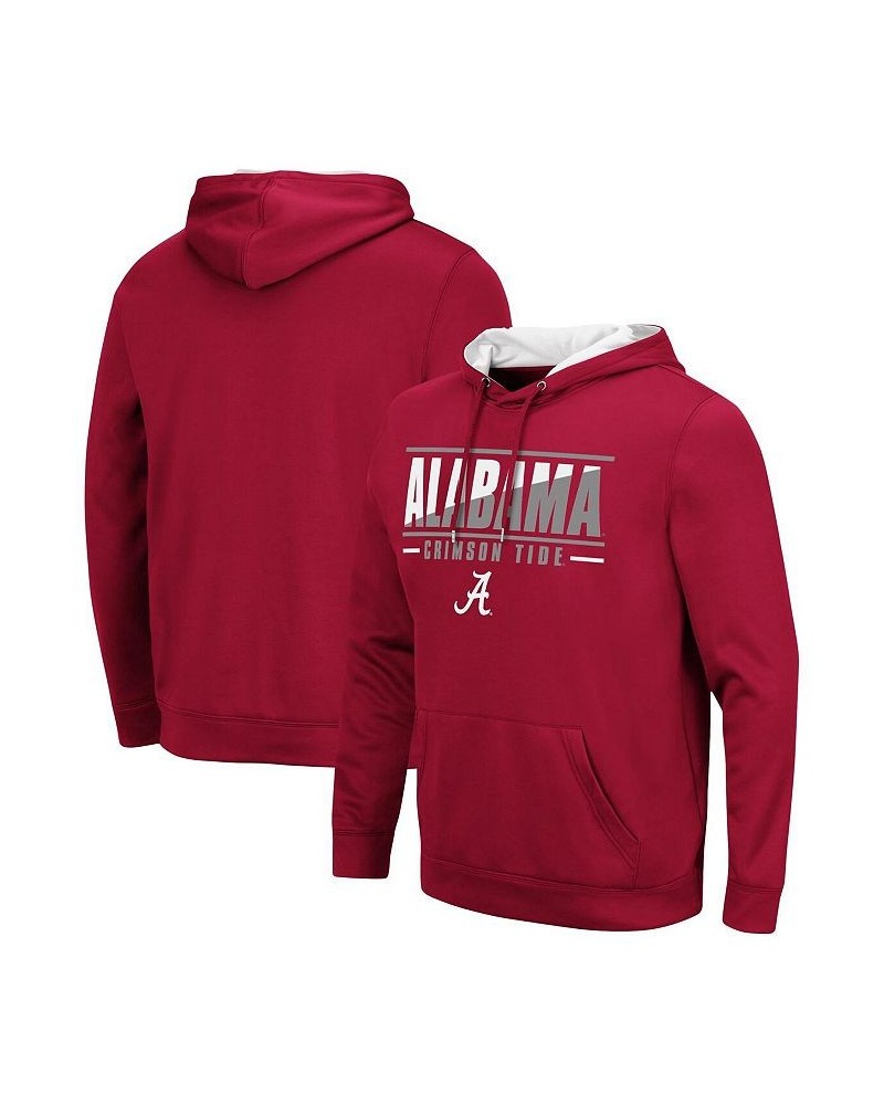 Men's Crimson Alabama Crimson Tide Slash Stack 2.0 Pullover Hoodie $33.14 Sweatshirt