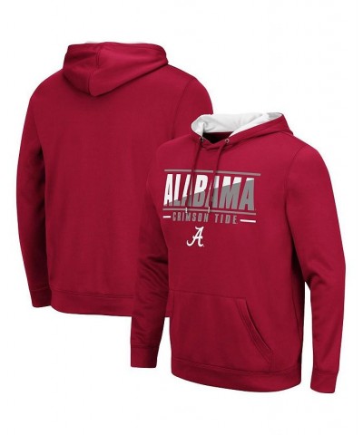 Men's Crimson Alabama Crimson Tide Slash Stack 2.0 Pullover Hoodie $33.14 Sweatshirt