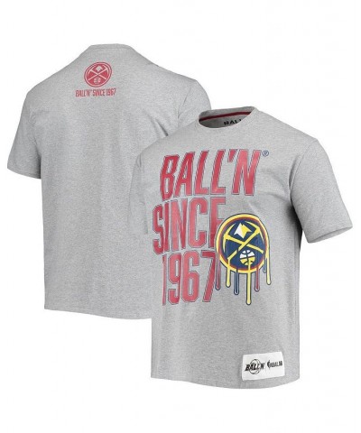 Men's Heather Gray Denver Nuggets Since 1967 T-shirt $19.35 T-Shirts