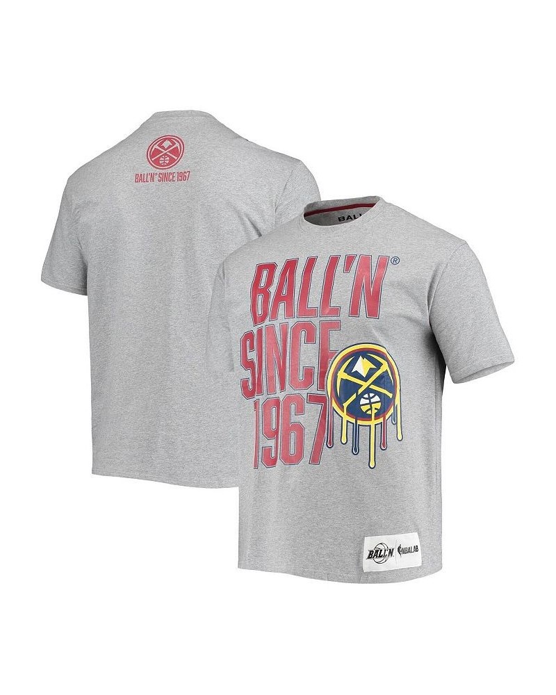 Men's Heather Gray Denver Nuggets Since 1967 T-shirt $19.35 T-Shirts