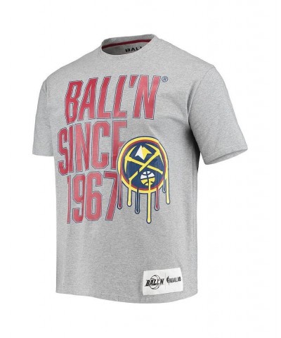 Men's Heather Gray Denver Nuggets Since 1967 T-shirt $19.35 T-Shirts