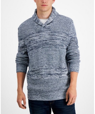 Men's Shawl-Collar Sweater Blue $13.97 Sweaters