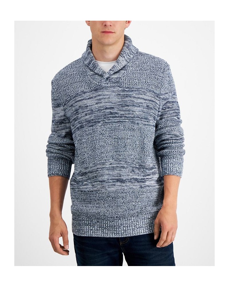 Men's Shawl-Collar Sweater Blue $13.97 Sweaters