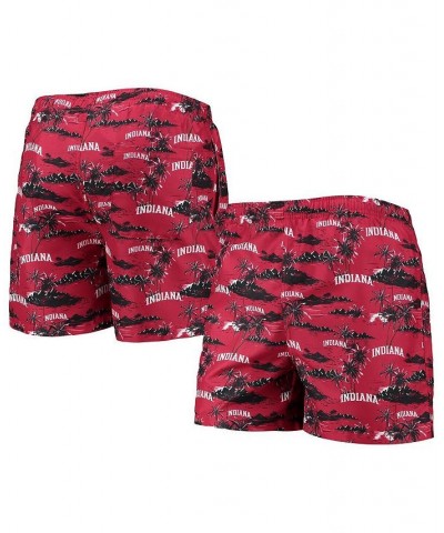 Men's Crimson Indiana Hoosiers Island Palm Swim Trunks $23.50 Swimsuits