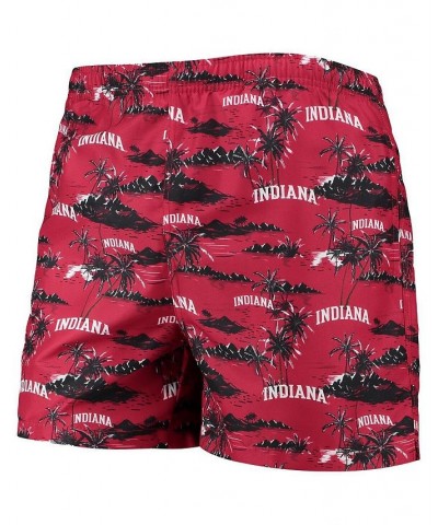 Men's Crimson Indiana Hoosiers Island Palm Swim Trunks $23.50 Swimsuits