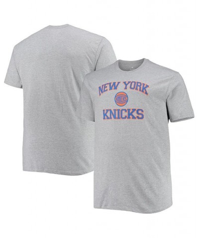 Men's Heathered Gray New York Knicks Big and Tall Heart & Soul T-shirt $25.99 T-Shirts