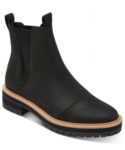 Women's Dakota Water-Resistant Chelsea Lug Booties Black $58.11 Shoes