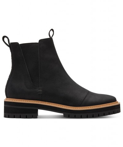 Women's Dakota Water-Resistant Chelsea Lug Booties Black $58.11 Shoes